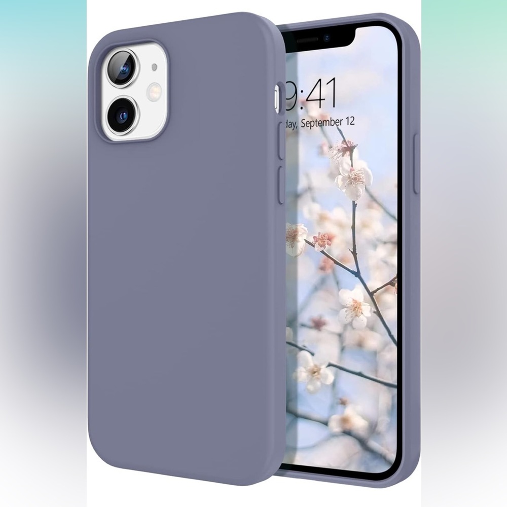 iPhone 12/12 Pro Silicone Case, Lavender Gray